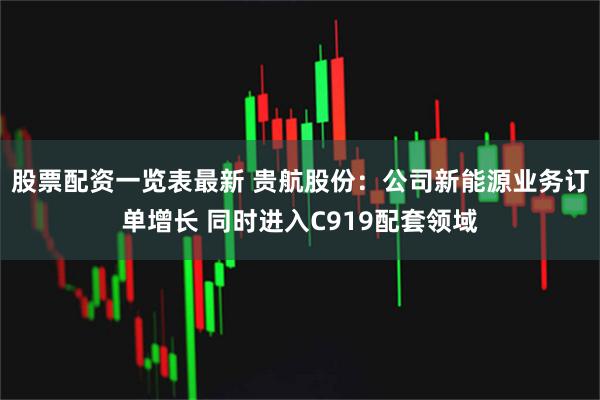 股票配资一览表最新 贵航股份：公司新能源业务订单增长 同时进入C919配套领域